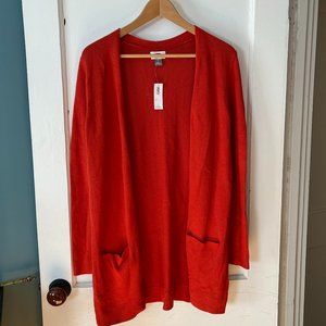 Old Navy orange long cardigan Size Small NWT